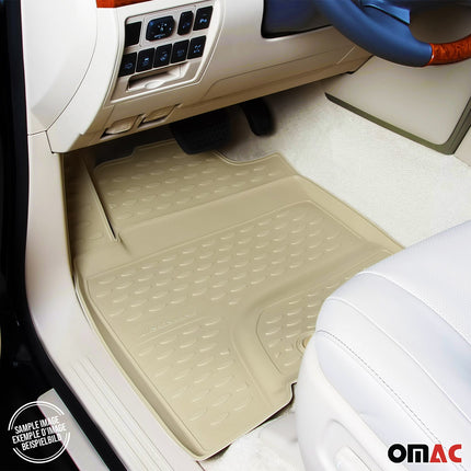 OMAC Gummimatten Fußmatten für VW Passat 1996-2005 TPE Automatten Beige 4x
