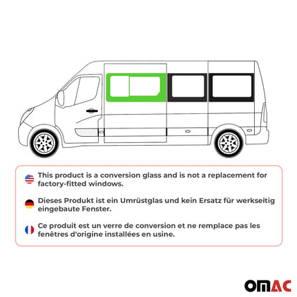 Seitenfenster Schiebefenster für Opel Movano 2010–2021 Links L2 L3 L4 H2
