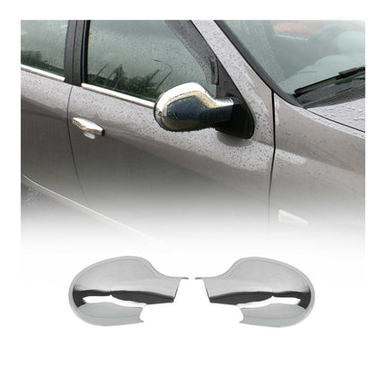 Spiegelkappen Spiegelabdeckung für Renault Thalia 2008-2013 Chrom ABS Silber