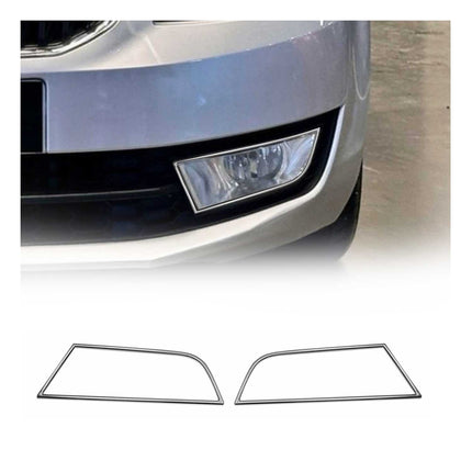 Nebelscheinwerfer für Skoda Octavia 5E 2013-2019 Chrom Rahmen Edelstahl 2 tlg