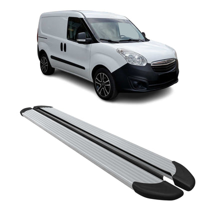 Seitenschweller Schweller für Opel Combo Kurzer 2012-2019 Aluminium Silber