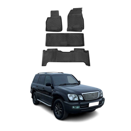 OMAC Gummimatten Fußmatten für Lexus LX470 1998-2007 TPE Automatten Schwarz 4x