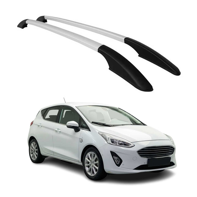 Aluminium Dachreling Relingträger für Ford Fiesta 2018-2023 Silber 2x