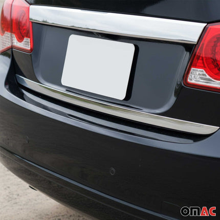 Heckleiste Kofferraumleiste Satz für Chevrolet Cruze Edelstahl Chrom 2tlg