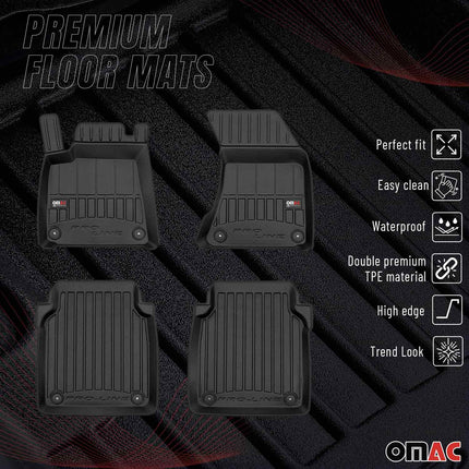 OMAC Gummi Fußmatten für Audi A8 D4 Lang version 2009-2017 Premium Gummi 4x