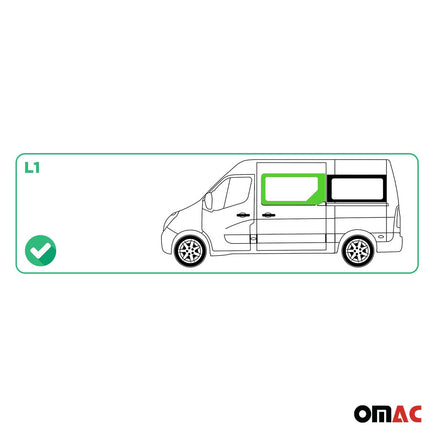Seitenfenster Auto Fenster für Renault Master 2010-2024 Schwarz Rechts L1