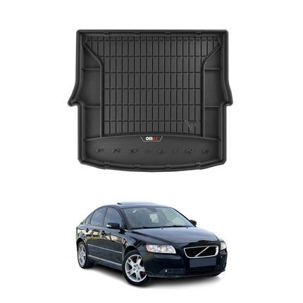 OMAC Gummi Kofferraumwanne für Volvo S40 2004-2012 TPE Laderaumwanne Schwarz