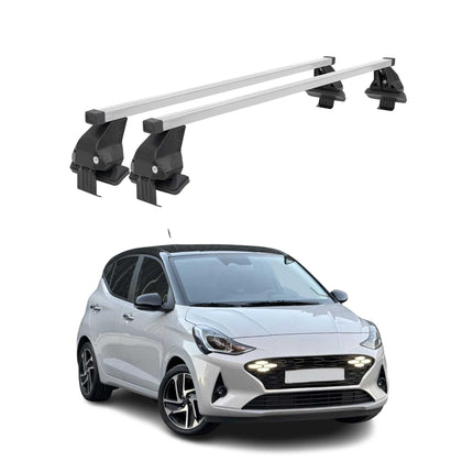 Menabo Dachträger Grundträger für Hyundai i10 III 2023-26 Facelift Stahl Grau 2x