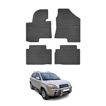 OMAC Gummi Fußmatten für Hyundai ix35 2010-2015 Automatten Gummi Schwarz 4tlg