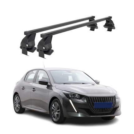 Menabo Dachträger Grundtäger für Peugeot 208 2019-2026 50kg Stahl Schwarz 2 tlg