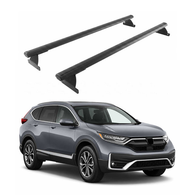 Dachträger Grundtäger für Honda CR-V V 2020-2022 Facelift Aluminium Schwarz 2tlg