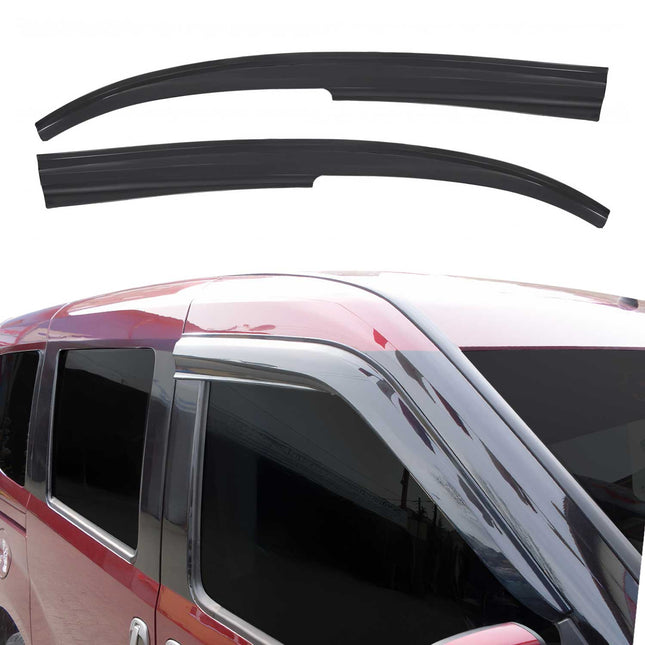 2x Windabweiser Regenabweiser für Renault Kangoo 2008-2019 Acryl Dunkel