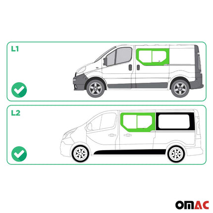 Seitenfenster Auto Schiebefenster für Opel Vivaro A 2001-2014 Rechts L1 L2