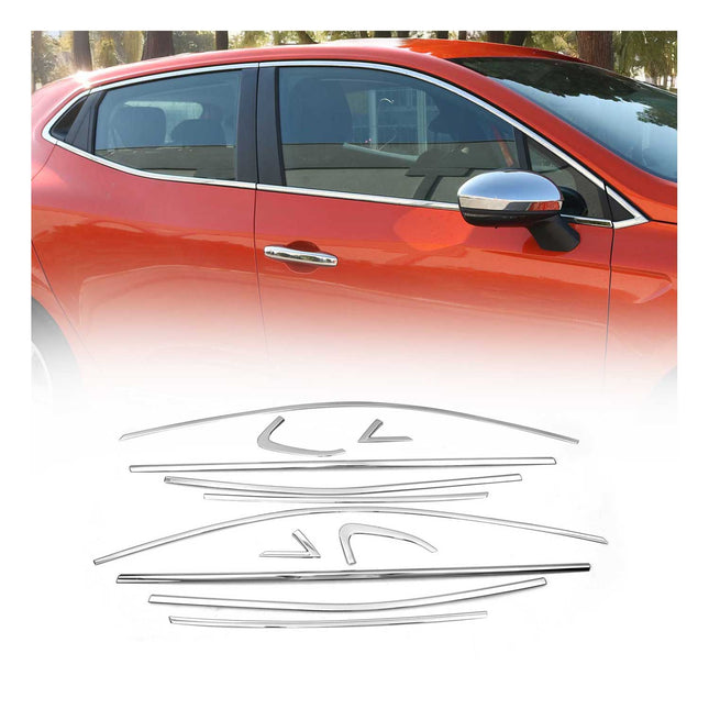 Fensterleisten Zierleisten für Renault Clio 2019-2020 Edelstahl Chrom 12tlg