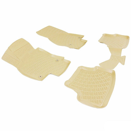 Fußmatten 3D Gummimatten für Seat Arona 2017-2026 Gummi TPE Beige 4tlg