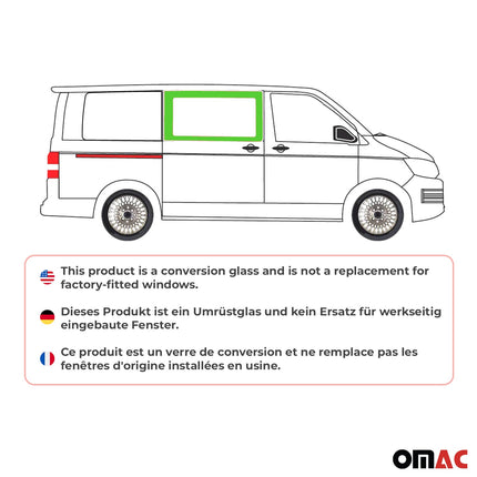 Seitenfenster Auto Seitenscheibe für VW T6 T6.1 2015-24 Rechts Schiebetür L1 L2