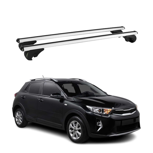 Dachträger Grundtäger für Kia Stonic 2017-2026 75kg Aluminium Silber 2 tlg