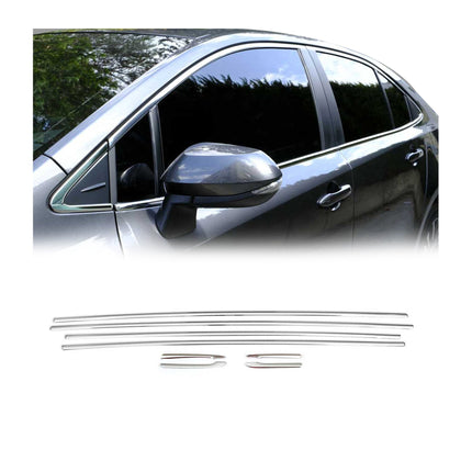 Fensterleisten Zierleisten für Toyota Corolla Limo 2019-26 Edelstahl Chrom 8tlg
