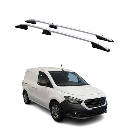 Dachträger Gepäkträger für Mercedes Citan W420 2021-2026 L1 Kurzer Silber Alu 2x