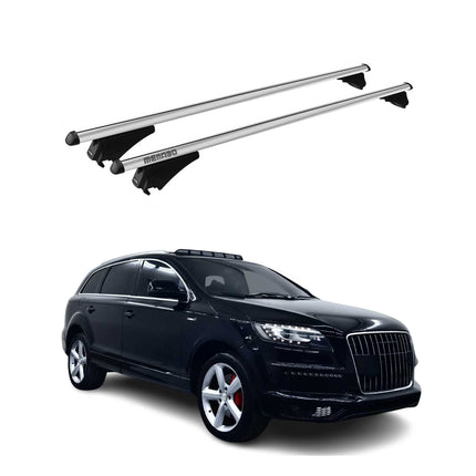 Menabo Dachträger Grundtäger für Audi Q7 2005-2015 75kg Aluminium Silber 2 tlg