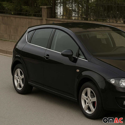 Fensterleisten Zierleisten für Seat Leon 2005-2012 5-Tr Edelstahl Chrom 8tlg