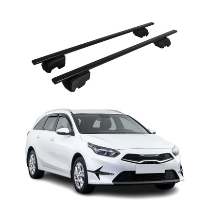 Dachträger Grundtäger für Kia Cee'D CD 2019-2026 75kg Metall Schwarz 2 tlg
