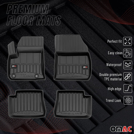 OMAC Gummi Fußmatten für Peugeot e-208 2019-2026 Premium TPE Automatten 4tlg