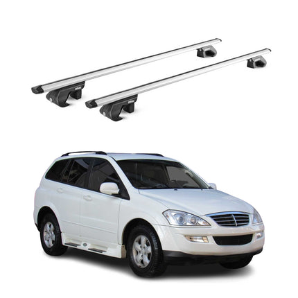 Dachträger Grundtäger für Ssangyong Kyron 2005-2014 5 tür 90kg Alu Silber 2x ABE
