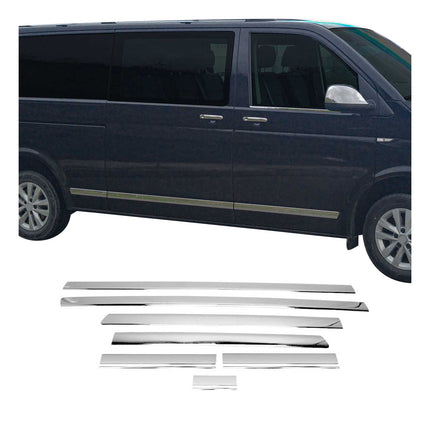 Seitentürleiste Türschutzleiste für VW Caravelle T5 2003-2015 Langer L2 Chrom 4x