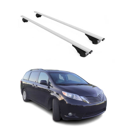 Dachträger Grundtäger für Toyota Sienna 2021-2026 75kg Metall Silber 2 tlg