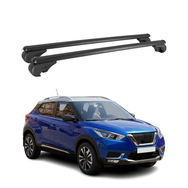 Dachträger für Nissan Kicks I 2016-2025 Gepäckträger Grundträger Alu Schwarz 2x