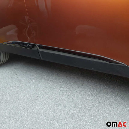 Seitentürleiste Türschutzleiste für Peugeot 2008 2019-2026 Chrom Stahl Dunkel 4x