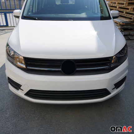 Kühlergrill Leisten Grillleisten für VW Caddy 2015-20 Edelstahl Dunkel Chrom 2x