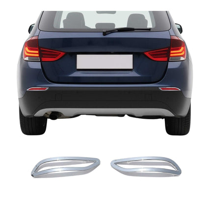 Reflektor Blenden Reflektorleiste für BMW X1 E84 2012-2015 Chrom ABS Silber 2tlg