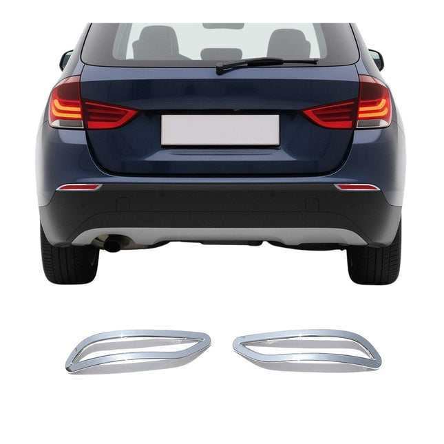 Reflektor Blenden Reflektorleiste für BMW X1 E84 2012-2015 Chrom ABS Silber 2tlg