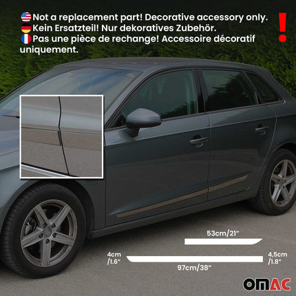 Türschutzleiste Seitentürleiste für VW Sharan 2010-2023 Chrom Stahl Dunkel 4x
