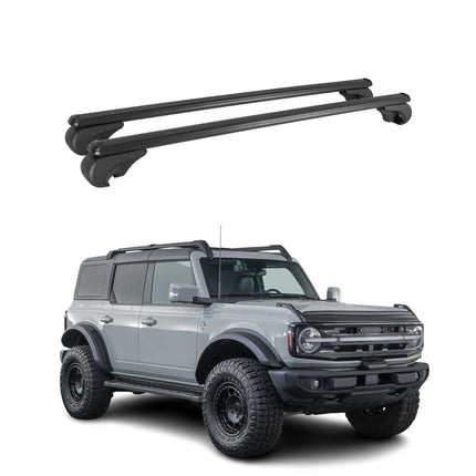 Dachträger für Ford Bronco 2021-2026 Gepäckträger Grundträger Alu Schwarz 2x