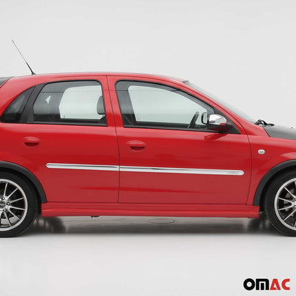 Seitentürleiste Türleisten Türschutzleiste für Opel Corsa C 2000-2006 Chrom 4x