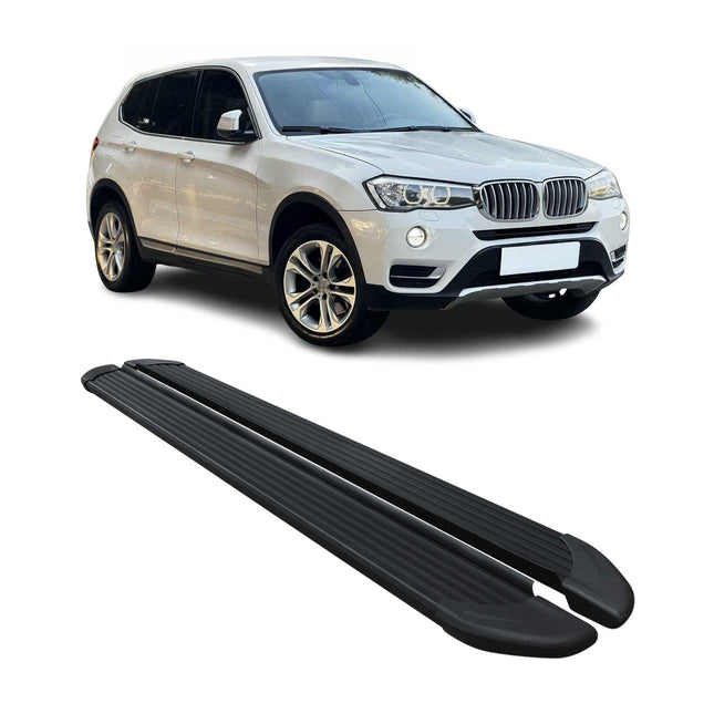 Seitenschweller Trittbretter Schweller für BMW X3 F25 2010-2017 Alu Schwarz