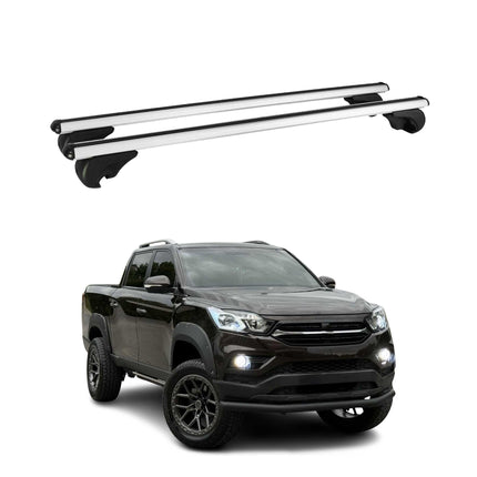 Dachträger Grundtäger für SsangYong Grand Musso 2018-2026 75kg Alu Grau 2 tlg