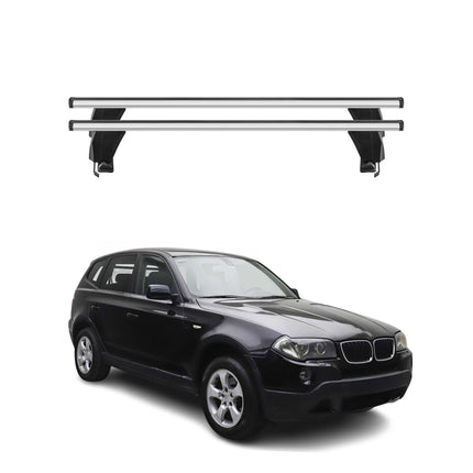Menabo Dachträger Grundtäger für BMW X3 E83 2003-2010 50kg Alu Silber 2 tlg