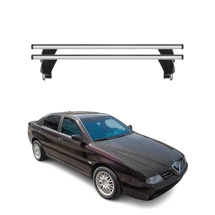 Menabo Dachträger Grundtäger für Alfa Romeo 166 1998-2007 50kg Alu Silber 2 tlg