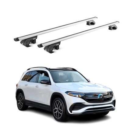 Dachträger Grundtäger für Mercedes EQB X243 2022-2026 90kg Alu Silber 2 tlg ABE