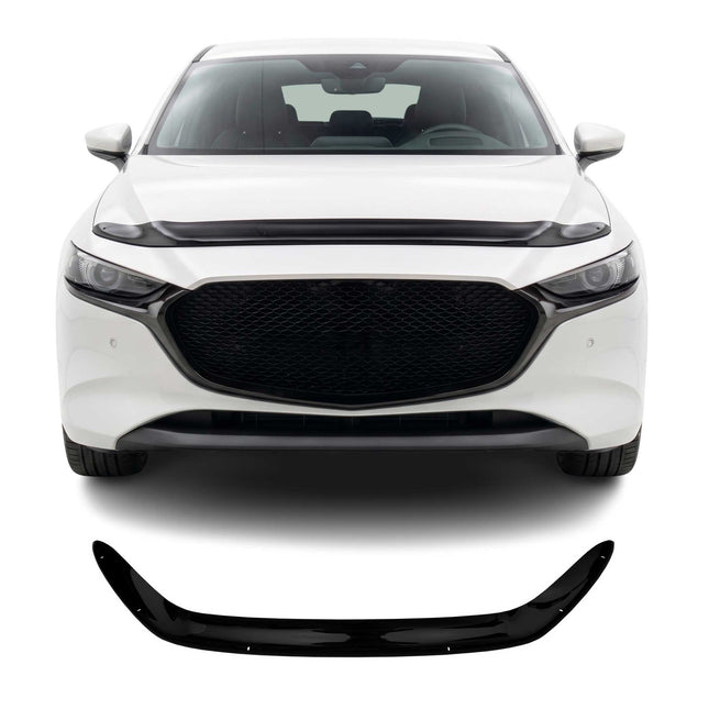 Motorhaube Deflektor Insektenschutz für Mazda 3 2019-2026 Schrägheck Dunkel