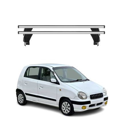 Menabo Dachträger Grundträger für Hyundai Atos Prime 1999-2008 Alu Grau 2tlg