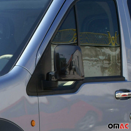 Spiegelkappen Spiegelabdeckung für Ford Connect 20002-2009 Chrom ABS Dunkel 2tlg