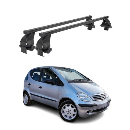 Menabo Dachträger für Mercedes A Klasse W168 1997-2004 50kg Stahl Schwarz 2x