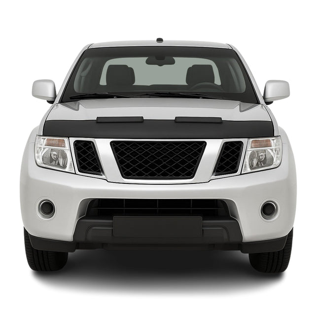 Haubenbra Steinschlagschutz Bonnet Bra für Nissan Navara D40 Schwarz Halb