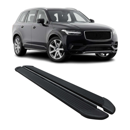 Seitenschweller Trittbretter Schweller für Volvo XC90 2015-2026 Alu Schwarz