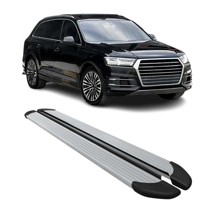 Seitenschweller Trittbretter Schweller für Audi Q7 4M 2015-2026 Aluminium Silber